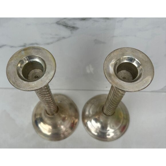 International Handmade Silverplated India Set of Candle Stick Holders Home Decor - Picture 3 of 9